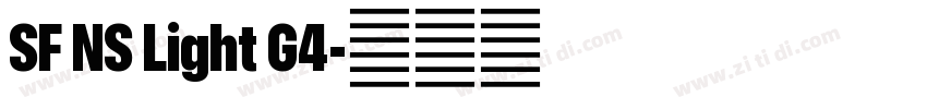 SF NS Light G4字体转换